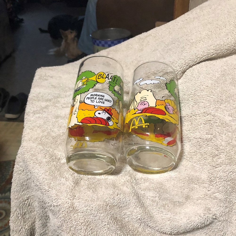 Vintage McDonald Camp Snoopy Glasses 1965